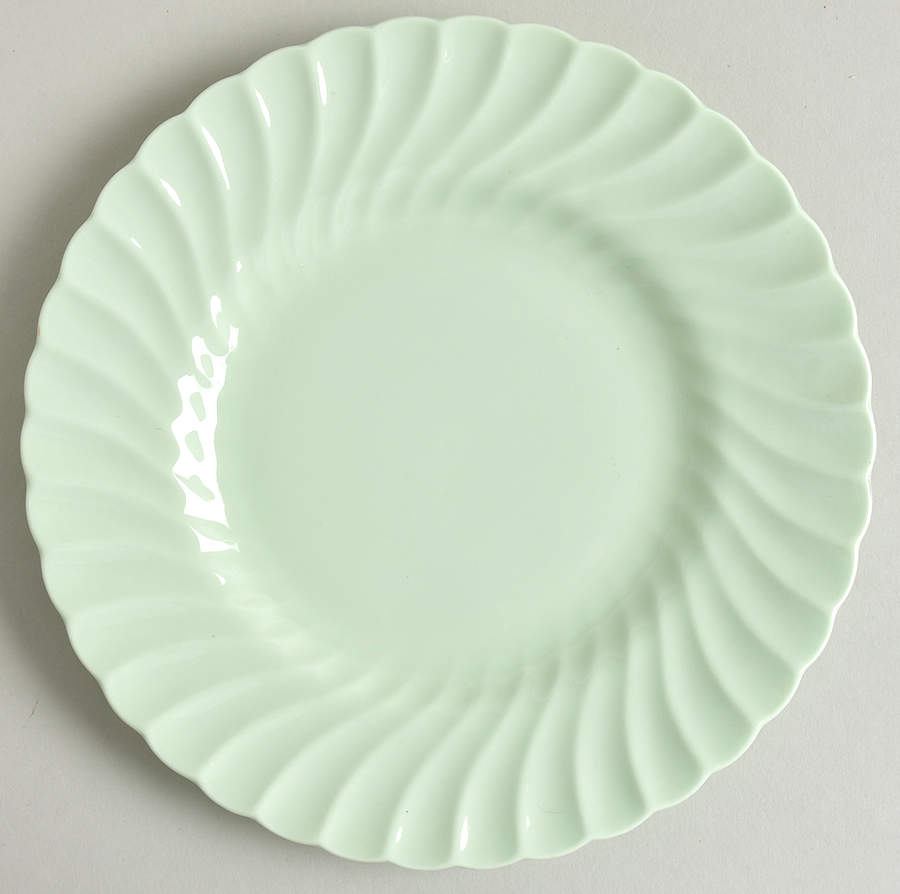 Shell Green Dessert/Pie Plate by Minton-1