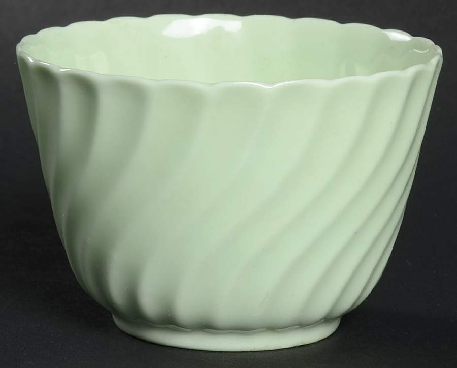 Shell Green Mini Open Sugar Bowl by Minton-1