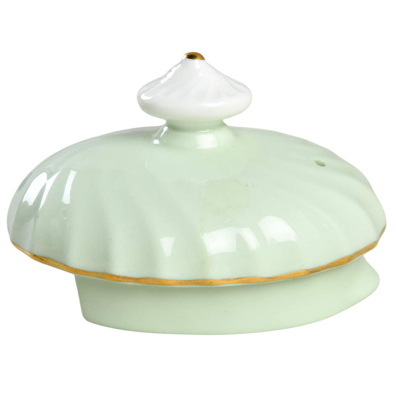 Shell Green and Gold Lid for Coffee Pot by Minton-1