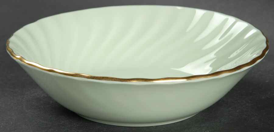 Shell Green and Gold Fruit/Dessert (Sauce) Bowl by Minton-1