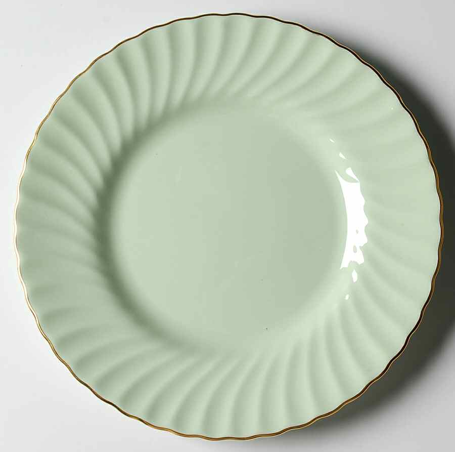 Shell Green and Gold Luncheon Plate by Minton-1
