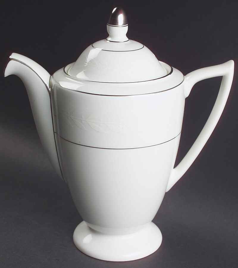 Silver Laurel Coffee Pot & Lid by Minton-1