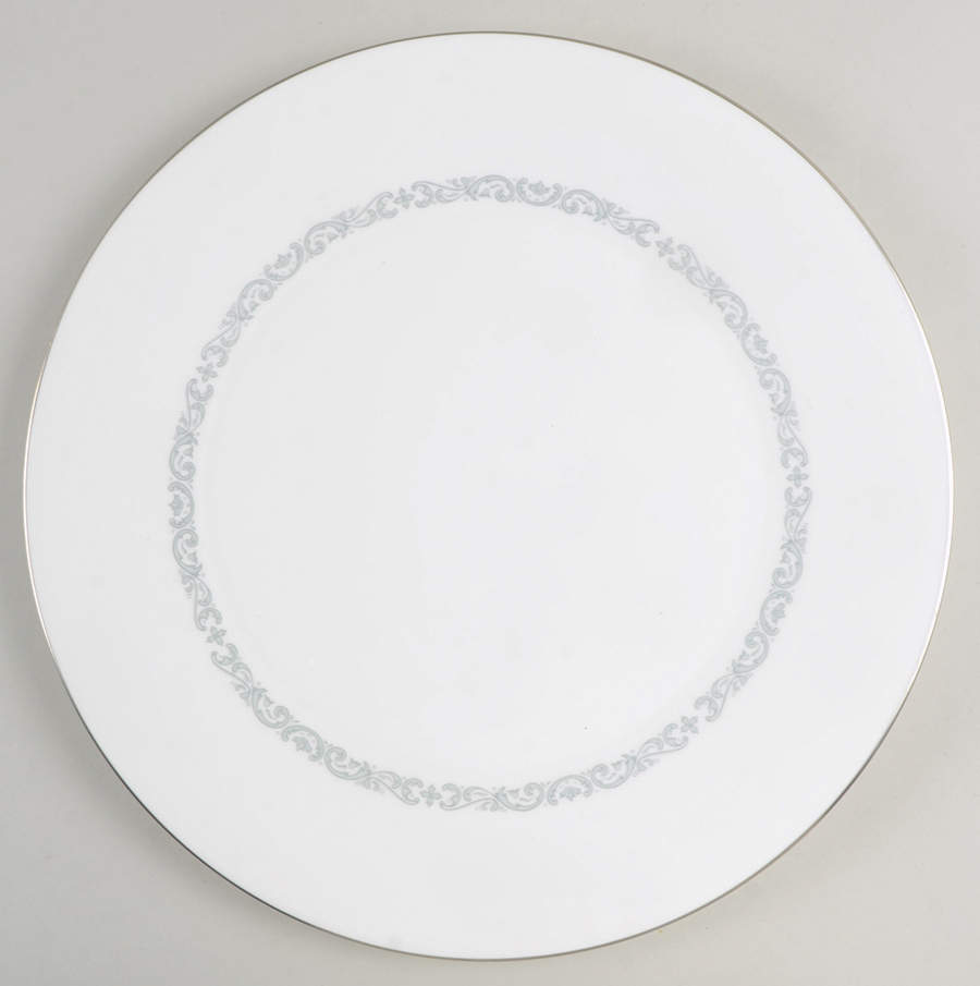Silver Scroll 13" Chop Plate (Round Platter) by Minton-1