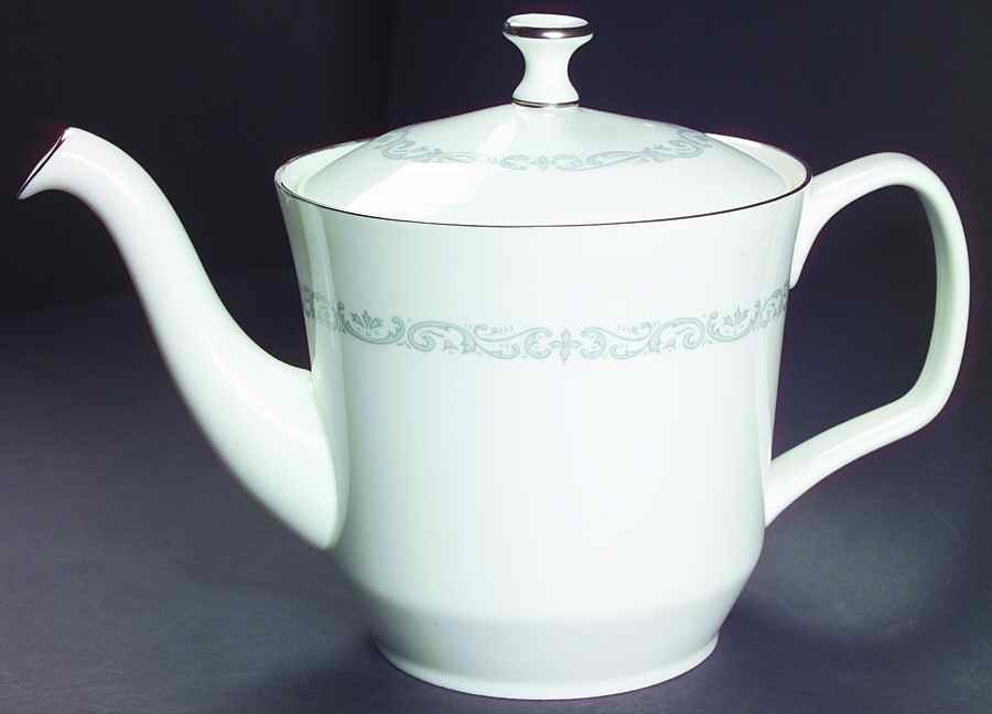 Silver Scroll Teapot & Lid by Minton-1
