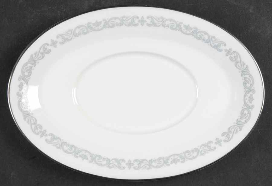 Silver Scroll Underplate for Gravy Boat by Minton-1