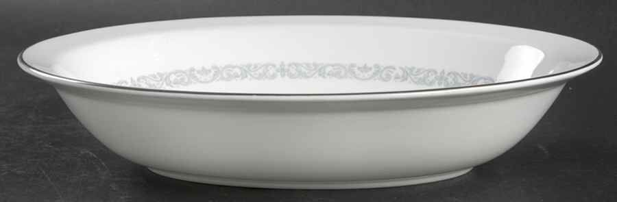 Silver Scroll 10" Oval Vegetable Bowl by Minton-1