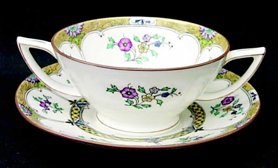 Solway Footed Bouillon Cup & Saucer by Minton-1