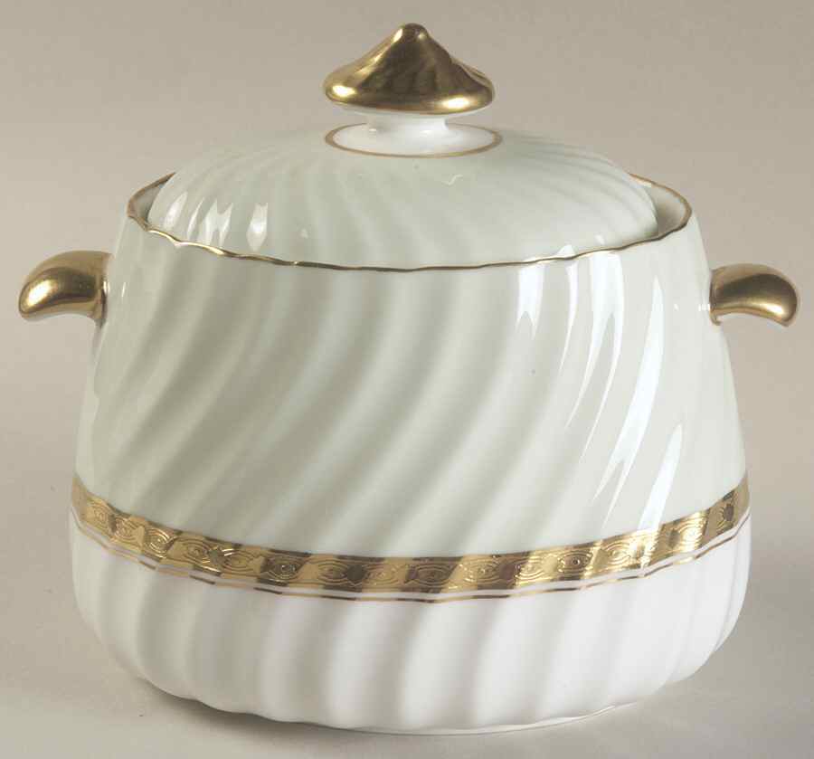 Somerset Green Sugar Bowl & Lid by Minton-1