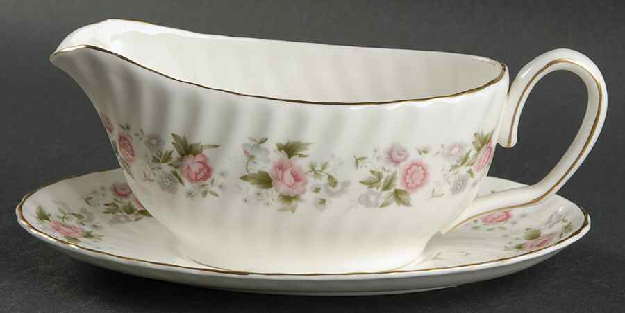 Spring Bouquet Gravy Boat & Underplate by Minton-1