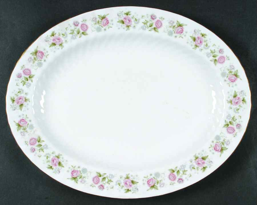 Spring Bouquet 13" Oval Serving Platter by Minton-1