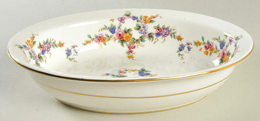 Spring Flowers 10" Oval Vegetable Bowl by Minton-1