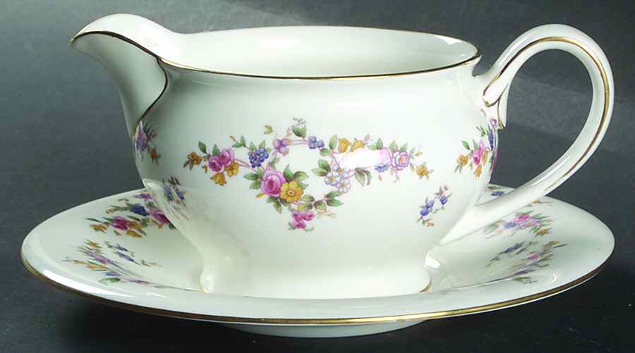 Spring Flowers Gravy Boat & Underplate by Minton-1
