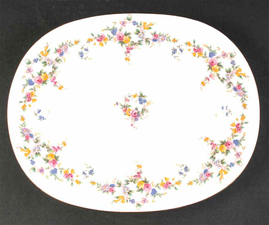 Spring Flowers 10" Oval Serving Platter by Minton-1