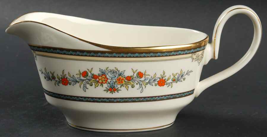 Stanwood (Gold Trim) Gravy Boat by Minton-1