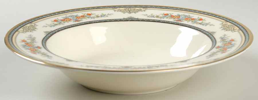 Stanwood (Gold Trim) Large Rim Soup Bowl by Minton-1