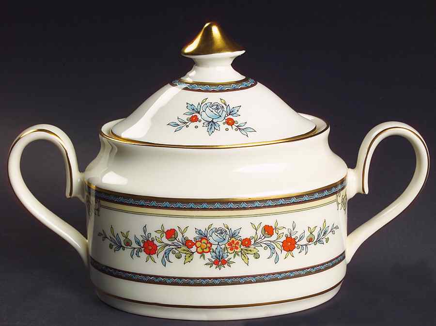Stanwood (Gold Trim) Sugar Bowl & Lid by Minton-1