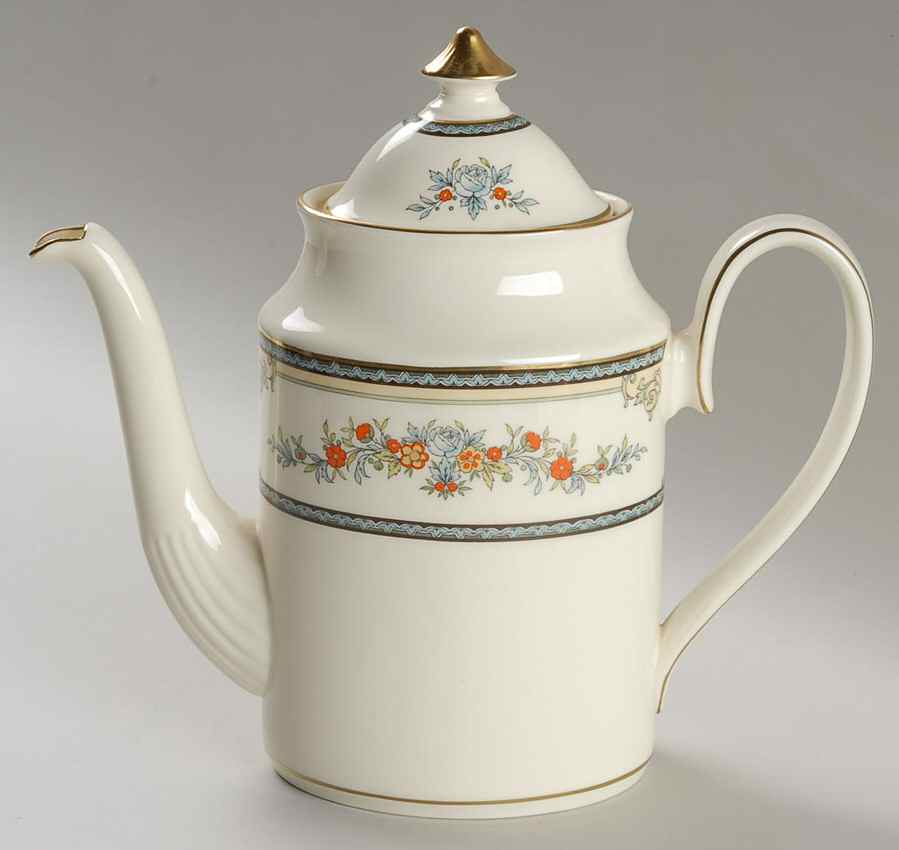 Stanwood (Gold Trim) Coffee Pot & Lid by Minton-1