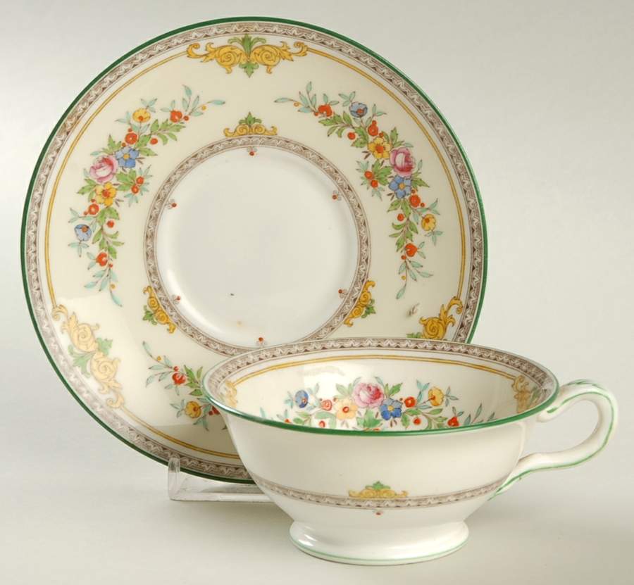 Stanwood Footed Cup & Saucer Set by Minton-1