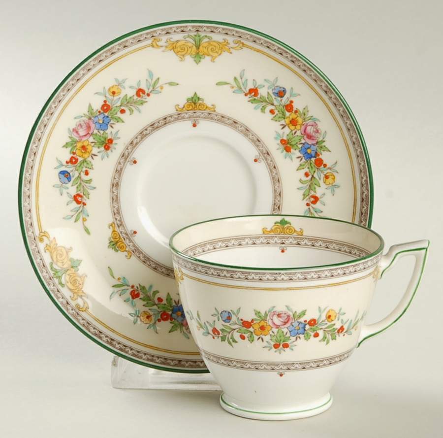 Stanwood Footed Cup & Saucer Set by Minton-1