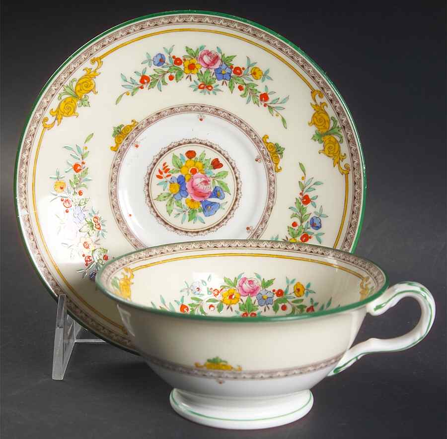 Stanwood Footed Cup & Saucer Set by Minton-1