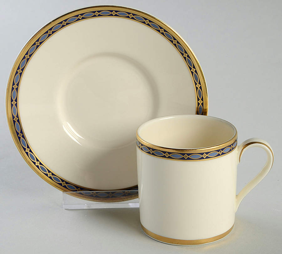 St. James Flat Demitasse Cup & Saucer Set by Minton-1