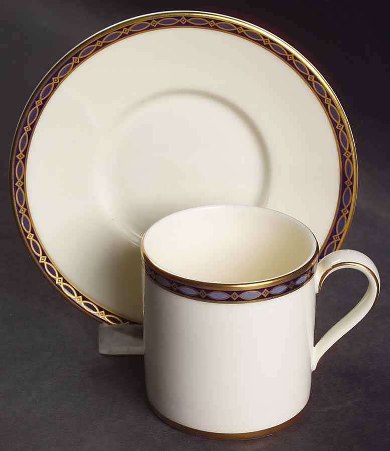 St. James Flat Demitasse Cup & Saucer Set by Minton-1