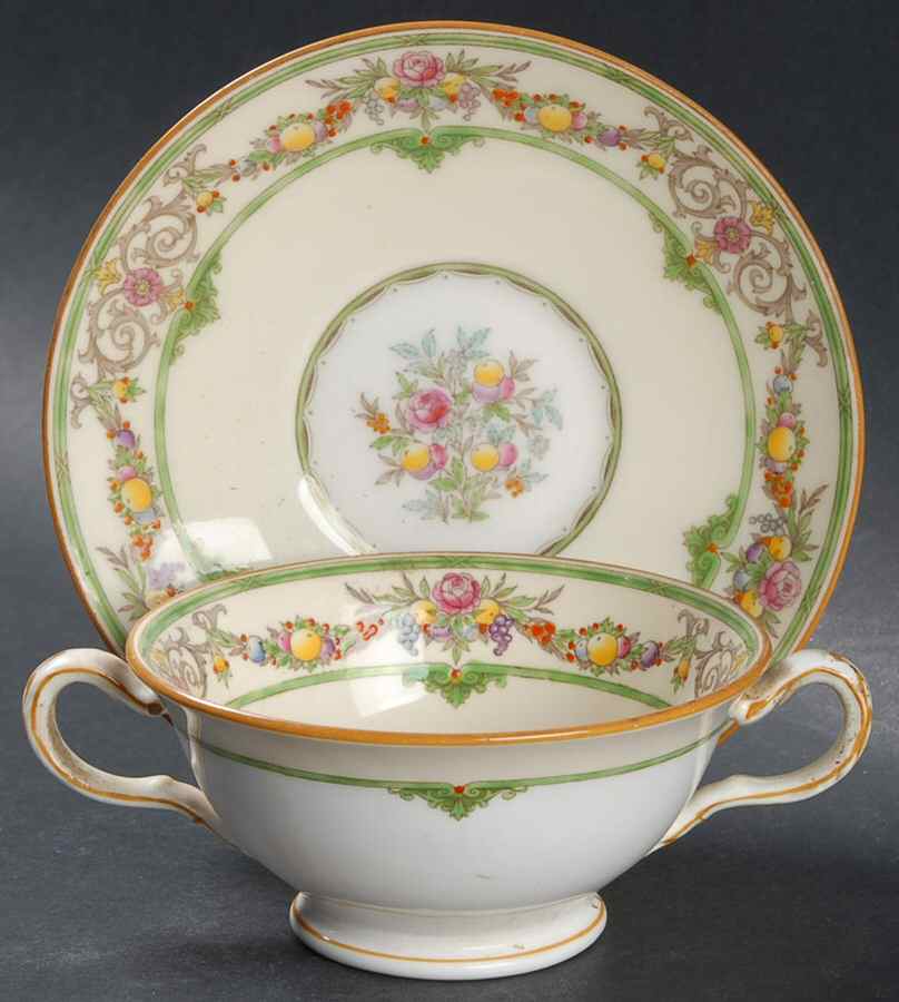 Stratford Footed Bouillon Cup & Saucer by Minton-1