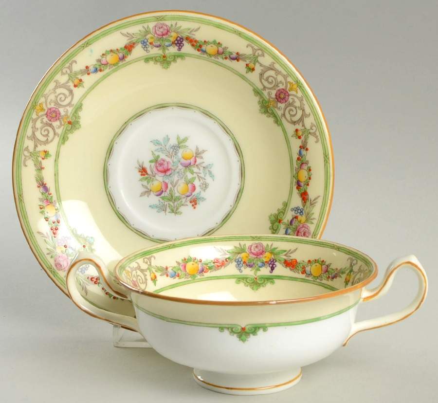 Stratford Footed Cream Soup Bowl & Saucer Set by Minton-1
