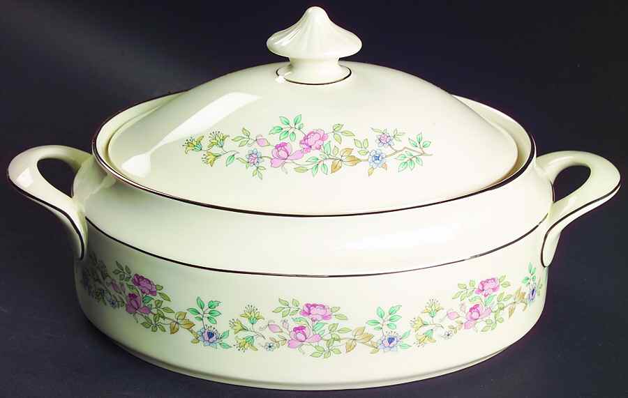 Summer Song Oval Covered Vegetable by Minton-1