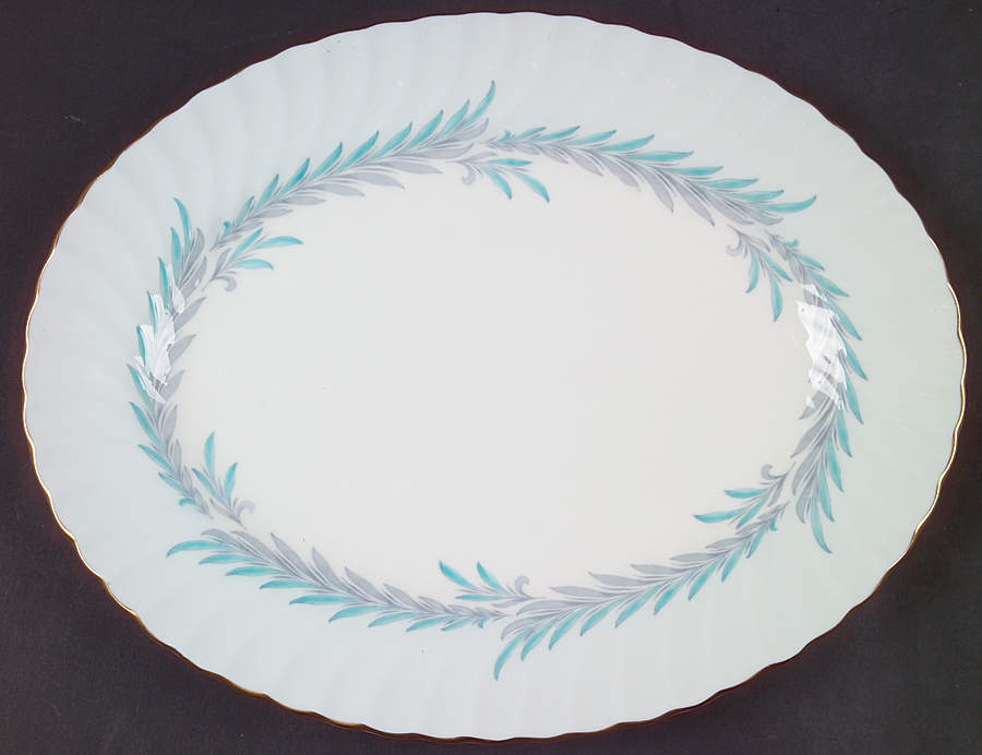 Symphony Blue 12" Oval Serving Platter by Minton-1