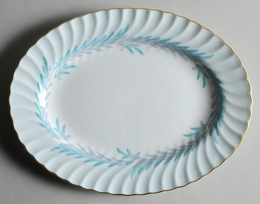 Symphony Blue 10" Oval Serving Platter by Minton-1