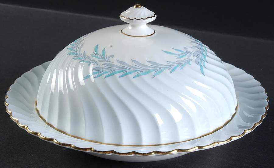 Symphony Blue Muffin Dish & Lid by Minton-1