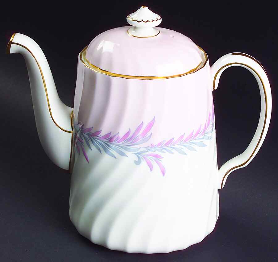 Symphony Pink Coffee Pot & Lid by Minton-1