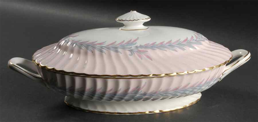 Symphony Pink Oval Covered Vegetable by Minton-1