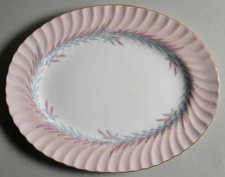 Symphony Pink 12" Oval Serving Platter by Minton-1