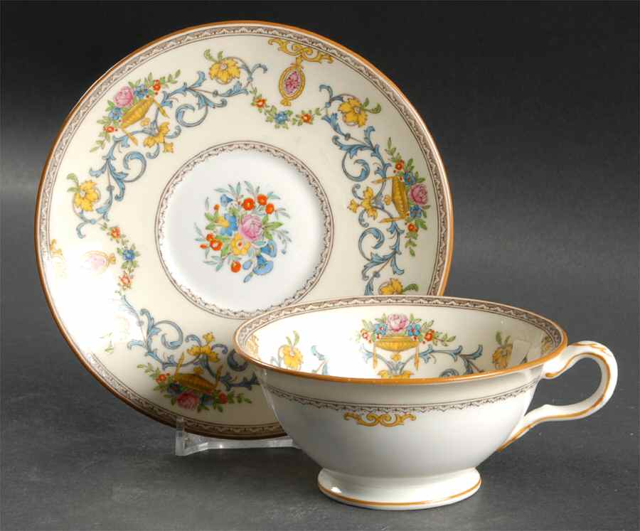 Talbot Footed Cup & Saucer Set by Minton-1