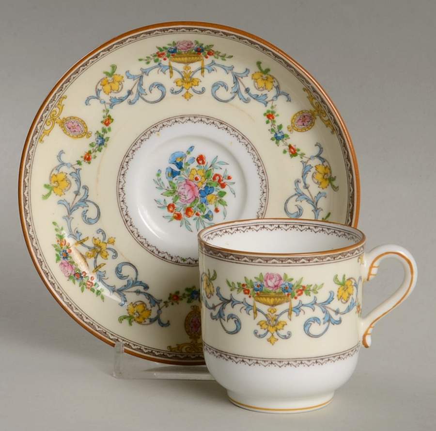 Talbot Footed Demitasse Cup & Saucer Set by Minton-1