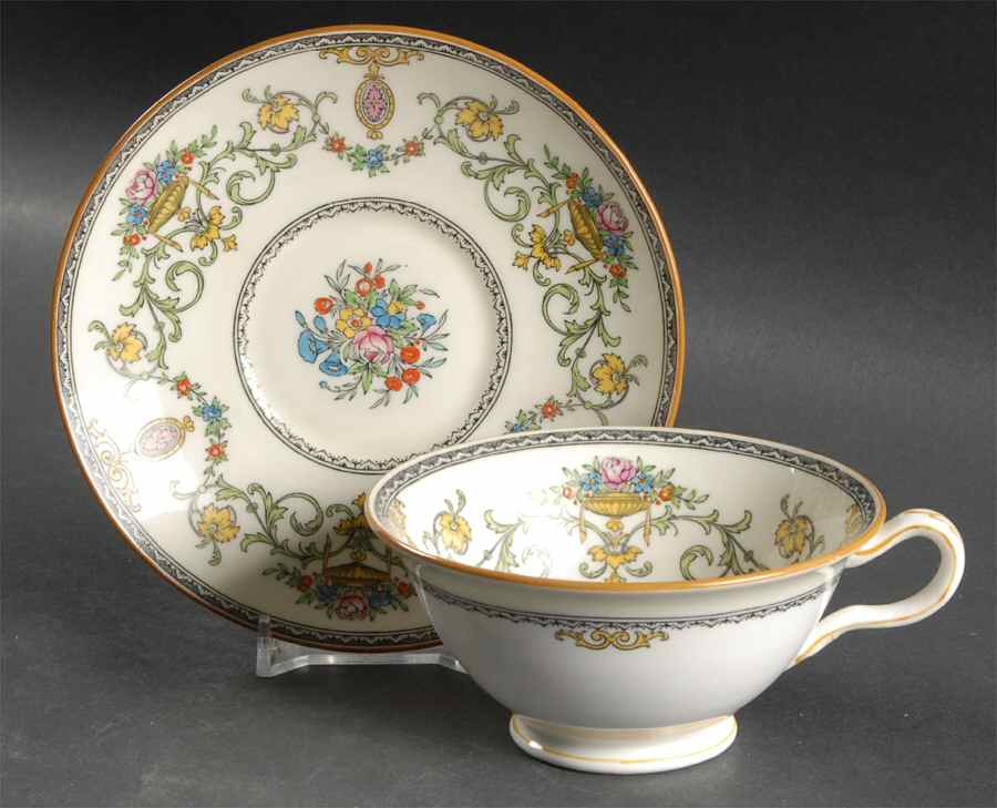 Talbot Footed Cup & Saucer Set by Minton-1