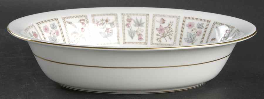 Tapestry (Gold Trim) 10" Oval Vegetable Bowl by Minton-1