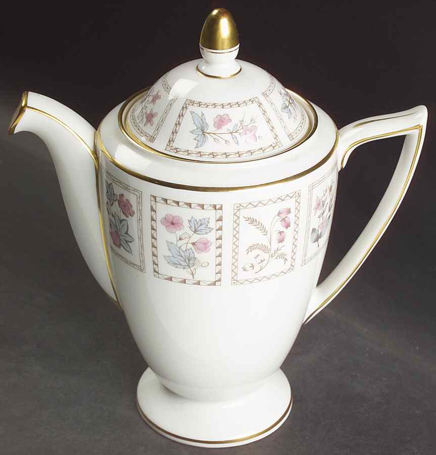 Tapestry (Gold Trim) Coffee Pot & Lid by Minton-1