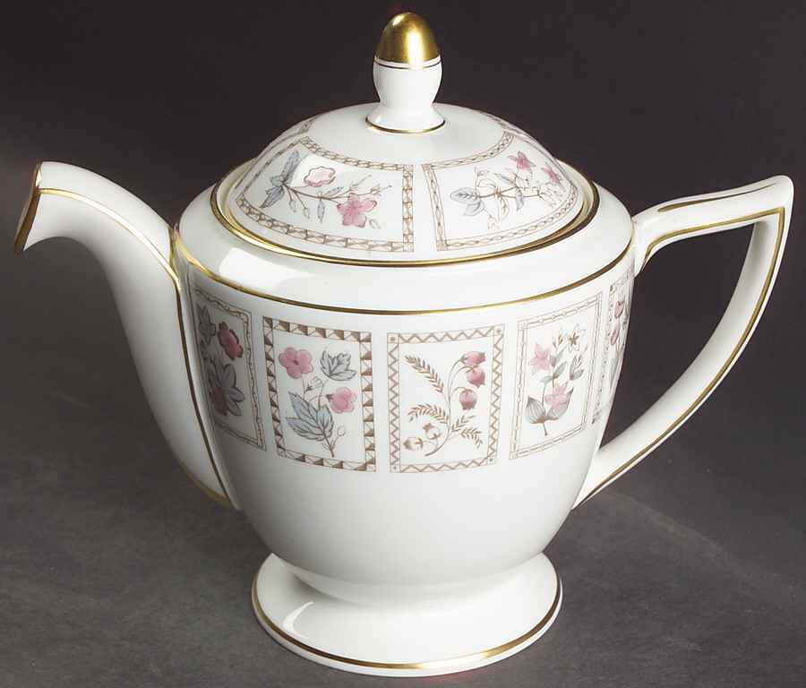 Tapestry (Gold Trim) Teapot & Lid by Minton-1