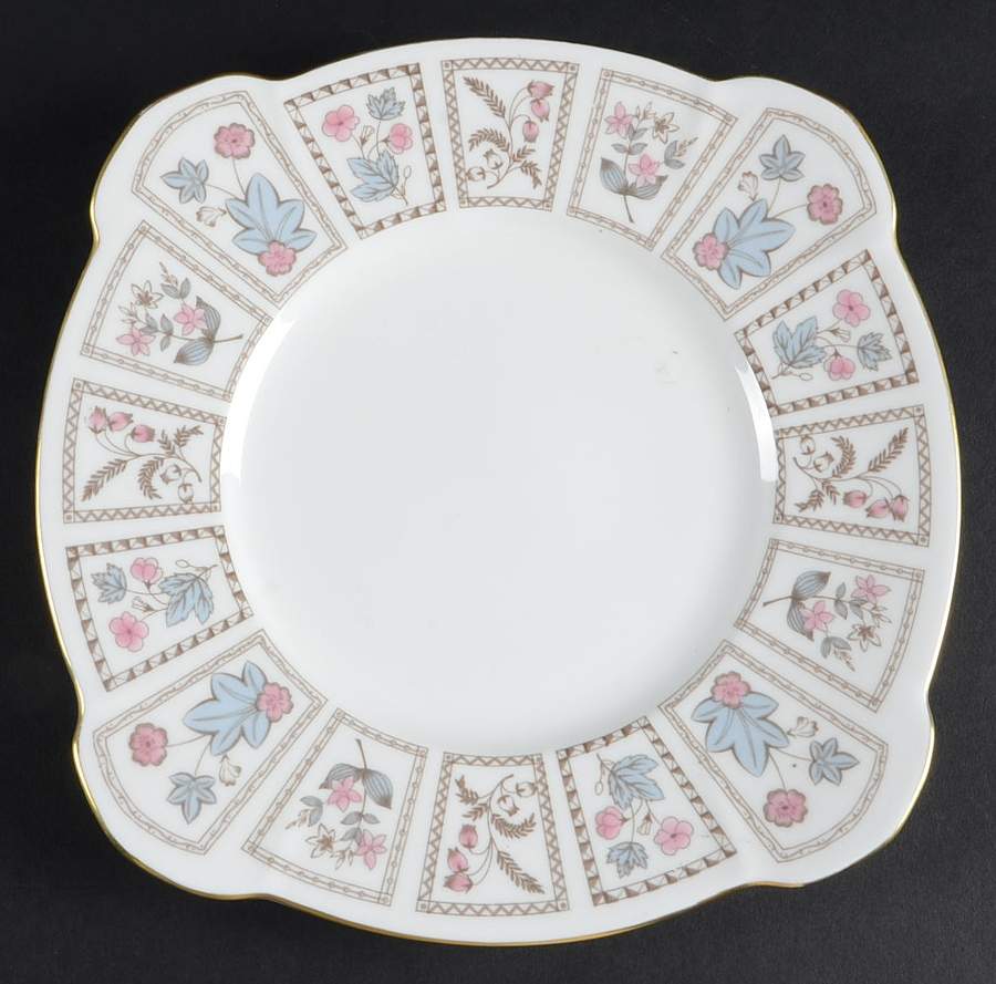 Tapestry (Gold Trim) Square Salad Plate by Minton-1