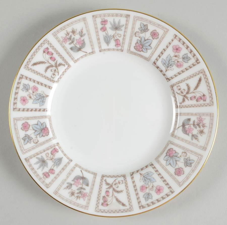 Tapestry (Gold Trim) Dessert/Pie Plate by Minton-1