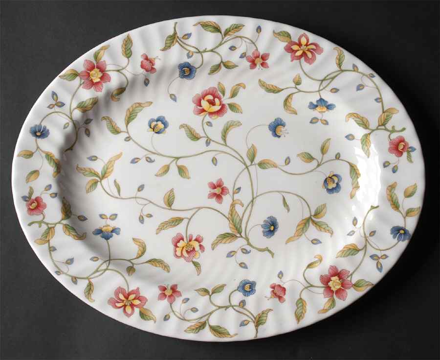 Tapestry (Newer, No Trim, S770) 13" Oval Serving Platter by Minton-1