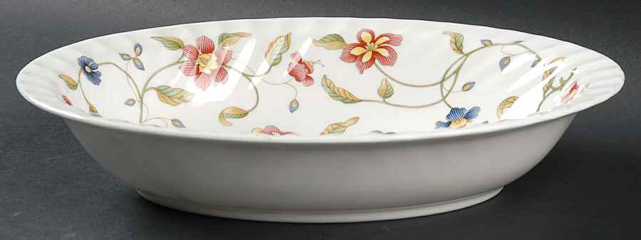 Tapestry (Newer, No Trim, S770) 11" Oval Vegetable Bowl by Minton-1