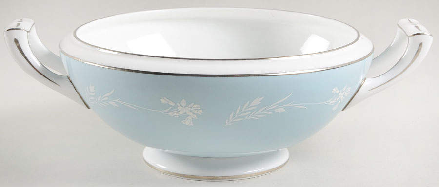 Turquoise Cameo Round Vegetable No Lid by Minton-1
