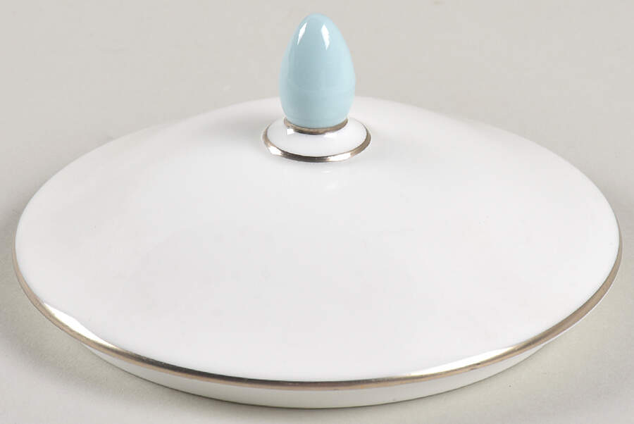 Turquoise Cameo Lid for Sugar Bowl by Minton-1