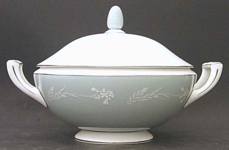 Turquoise Cameo Round Covered Vegetable by Minton-1