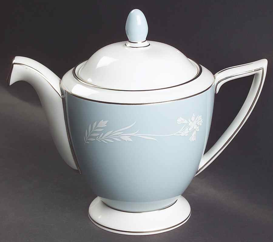 Turquoise Cameo Teapot & Lid by Minton-1