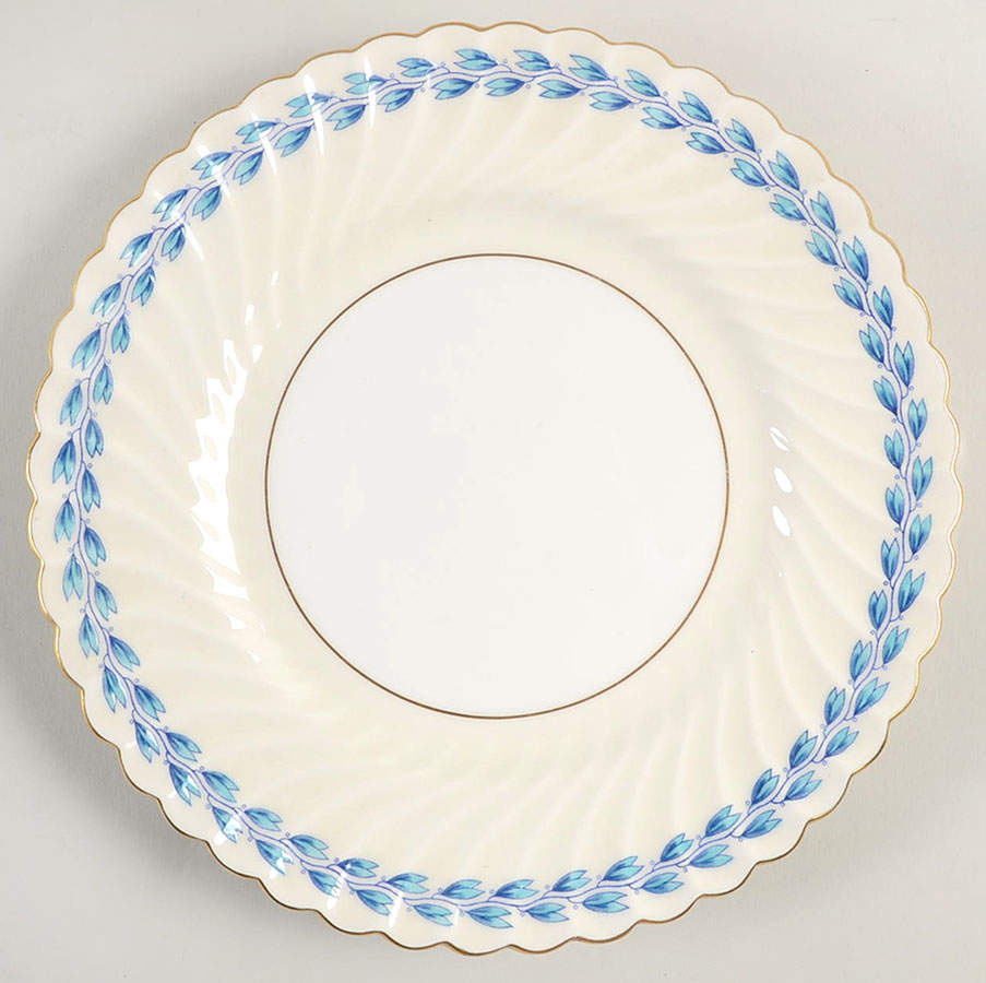 Turquoise Wreath Luncheon Plate by Minton-1
